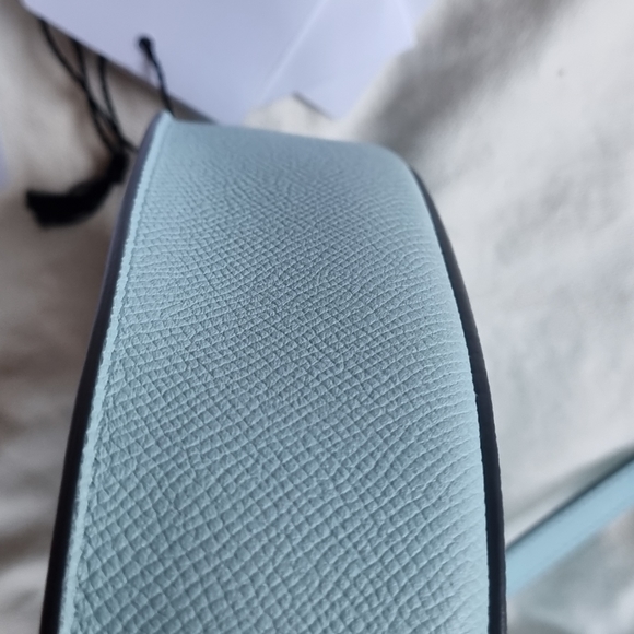 CELINE Trotter small Crossbody Shoulder Bag Leather Tiffany Blue - Picture 4 of 13